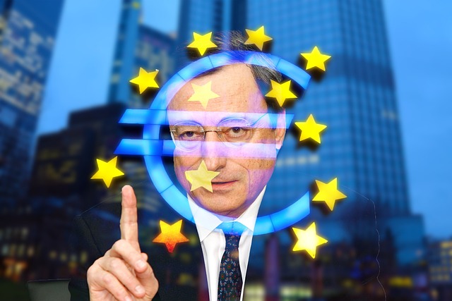 Mario Draghi - Immagine Pixabay euro-1431347_640.
